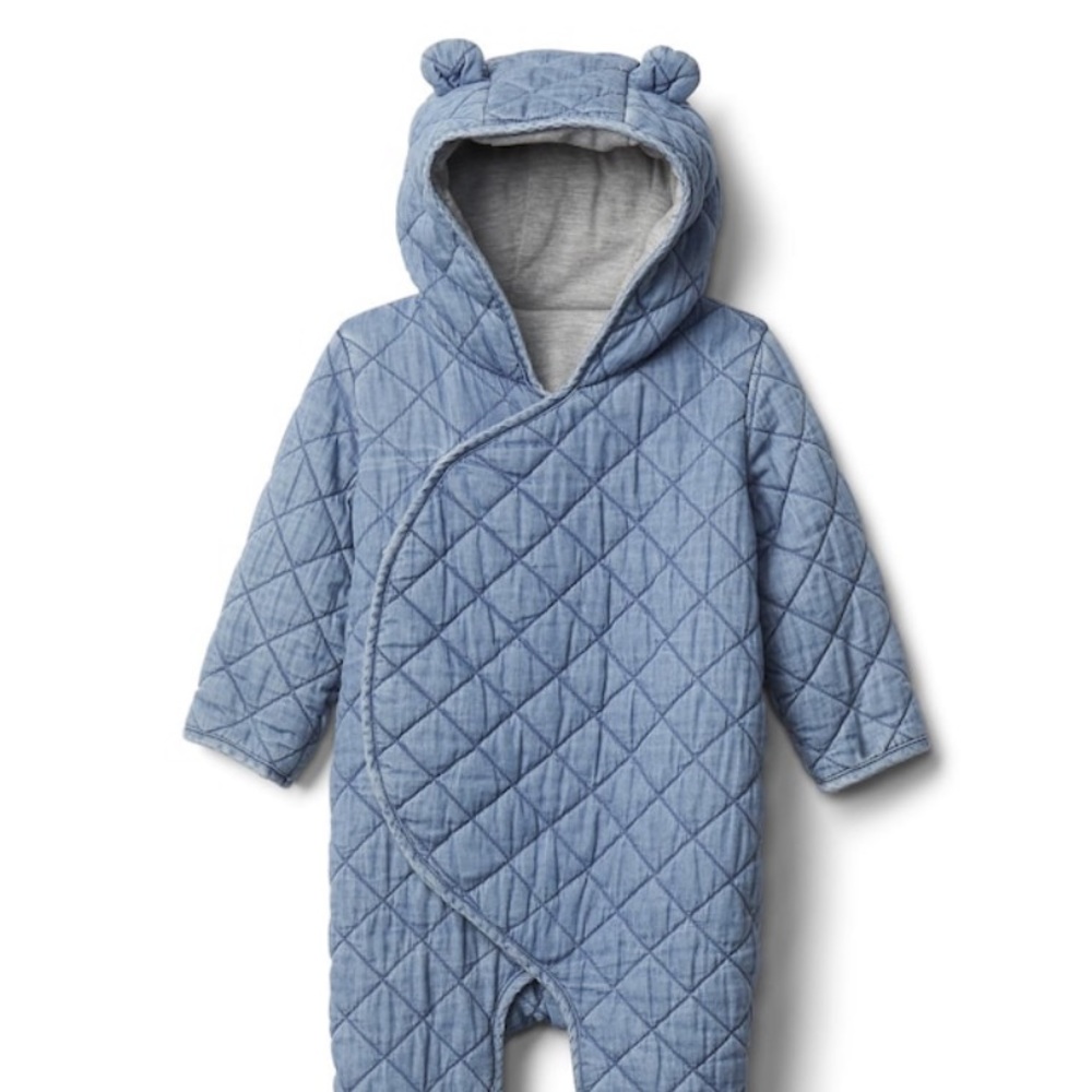 Baby Quilted Chambray